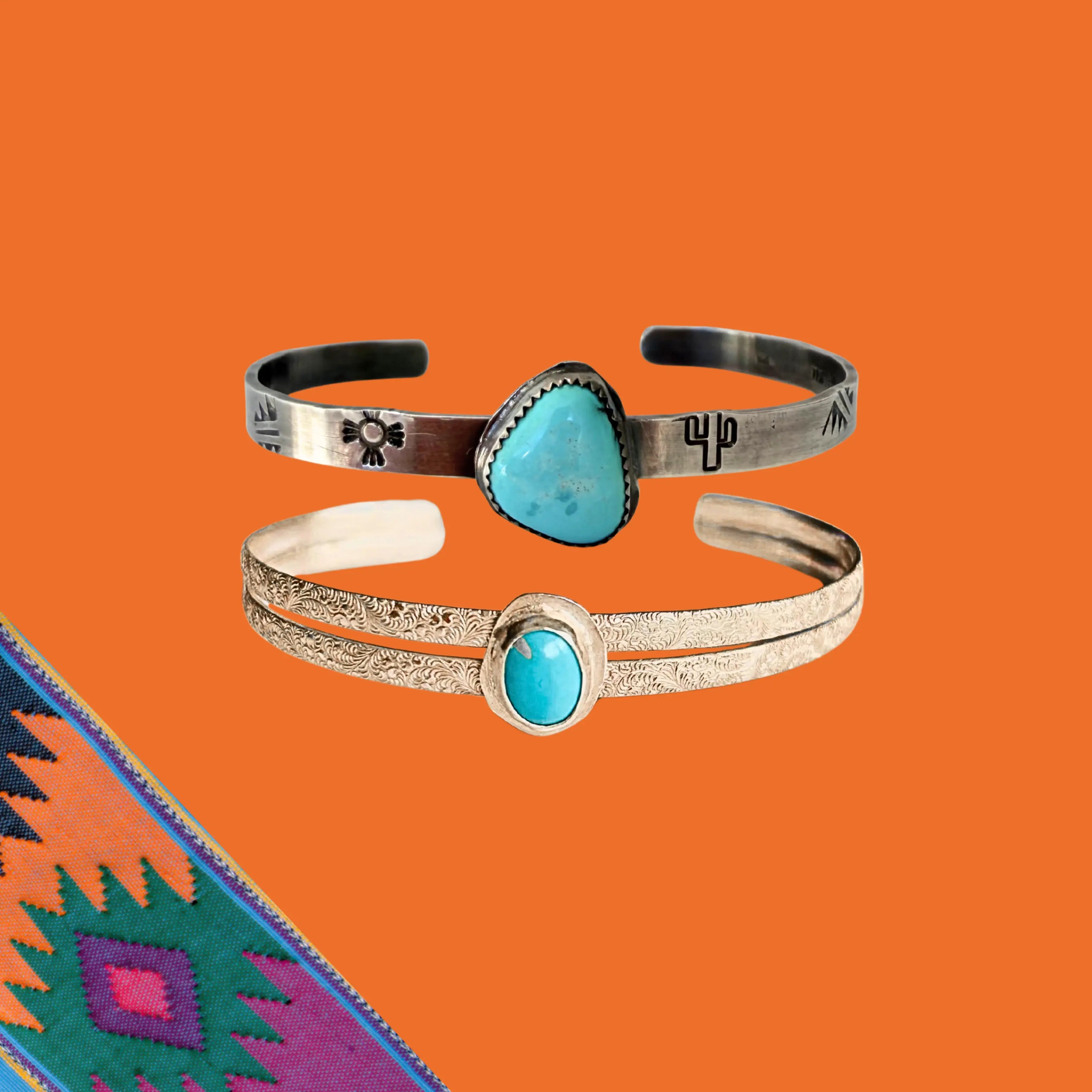 Bracelet Chaîne Botte Austin Accent - Os, Turquoise, Argent Blanc - Réglable, Neuf USA