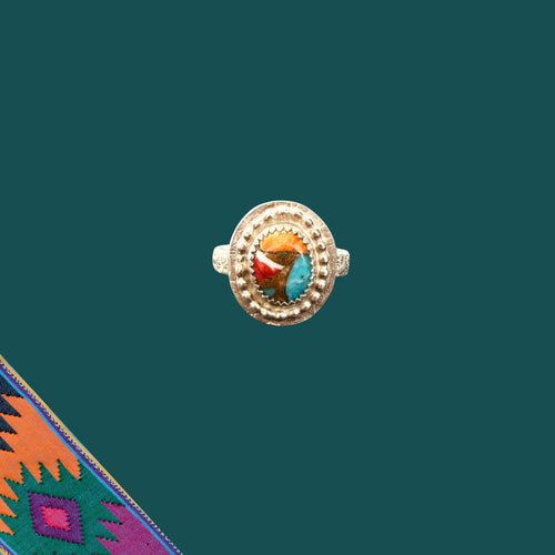 Bague en turquoise d’Arizona et argent IMPÉRATRICE - Tribu Turquoise