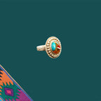 Bague en turquoise d’Arizona et argent IMPÉRATRICE - Tribu Turquoise