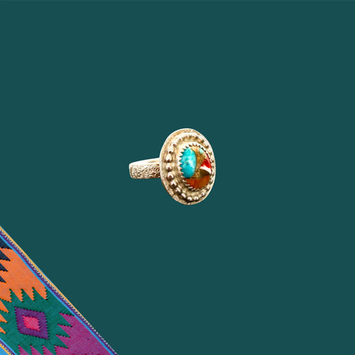 Bague en turquoise d’Arizona et argent IMPÉRATRICE - Tribu Turquoise