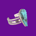 Bracelet en turquoise d’Arizona et argent PLUME