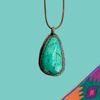 Collier en turquoise et argent NEW MEXICO#4 - Tribu Turquoise