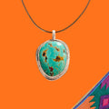 Collier en turquoise et argent NEW MEXICO#3 Tribu Turquoise