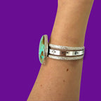 Bracelet en turquoise et argent NEW MEXICO #1 Tribu Turquoise