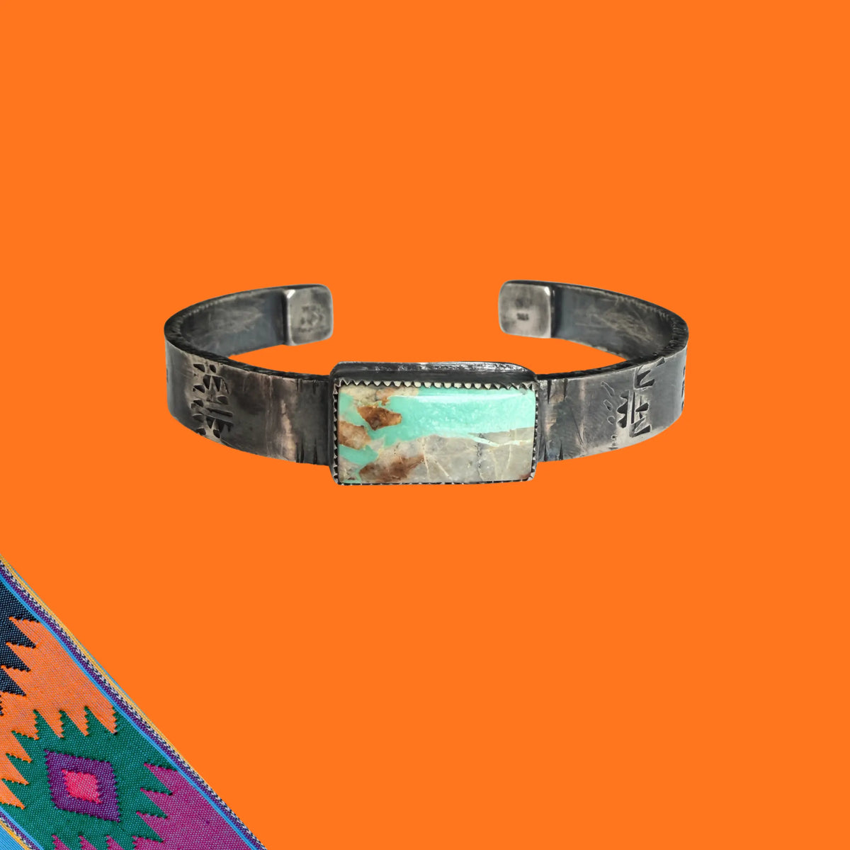 Bracelet homme en argent et turquoise SAPIENS