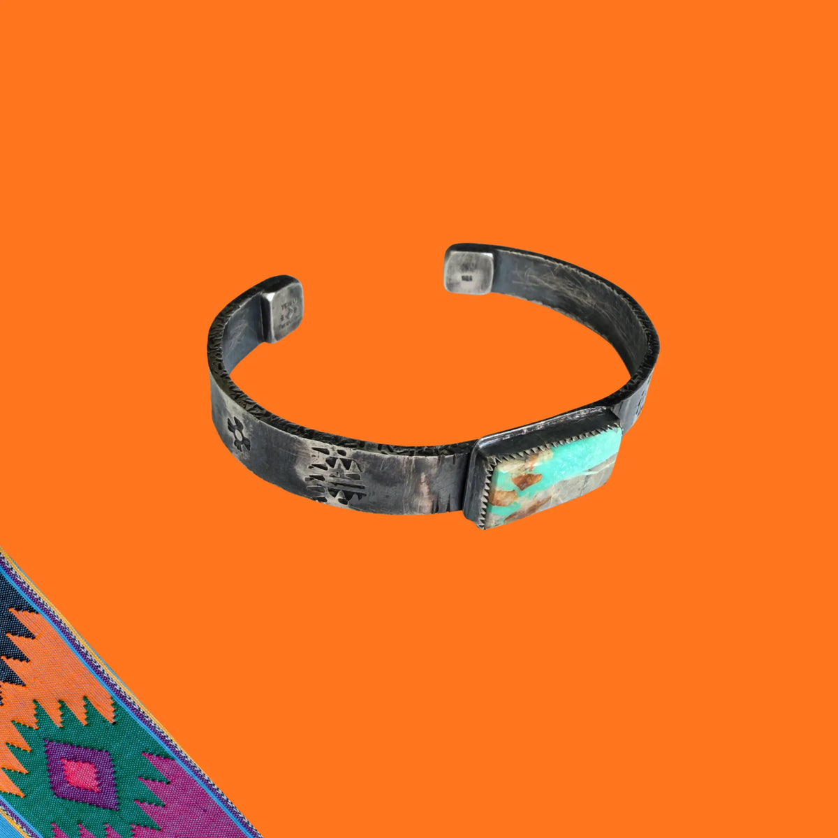 Bracelet homme en argent et turquoise SAPIENS