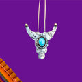 Collier tête de buffle en turquoise d’Arizona