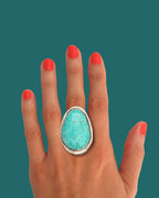 Bague NEW MEXICO#2 en argent et turquoise tribu turquoise