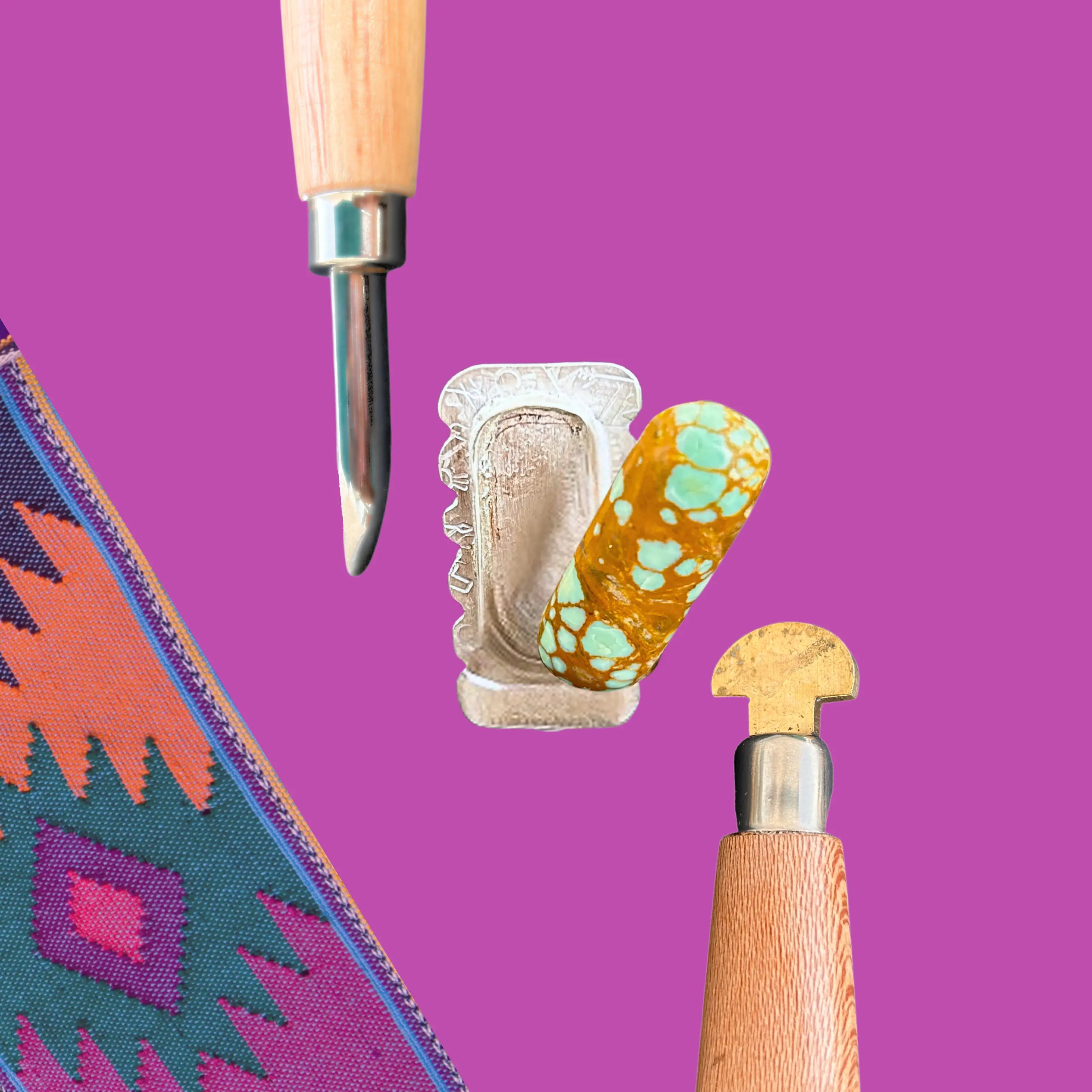 Bague MENTHE-CHOCOLAT en argent et turquoise tribu turquoise